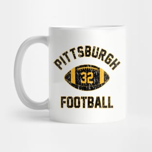 Retro Pittsburgh Football Distressed Logo Mug